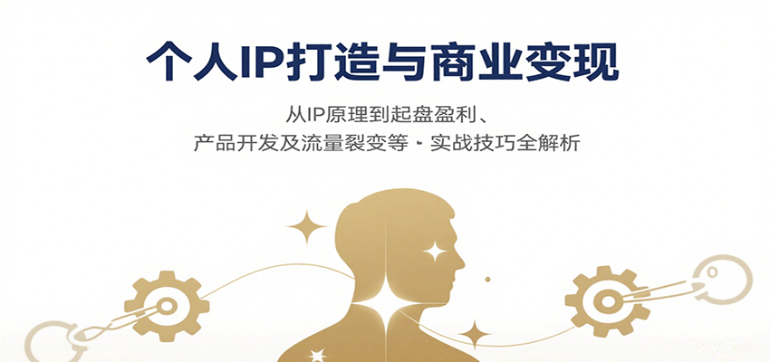个人IP打造与商业变现，从IP原理到起盘盈利、产品开发及流量裂变等实战技巧全解析-出门会