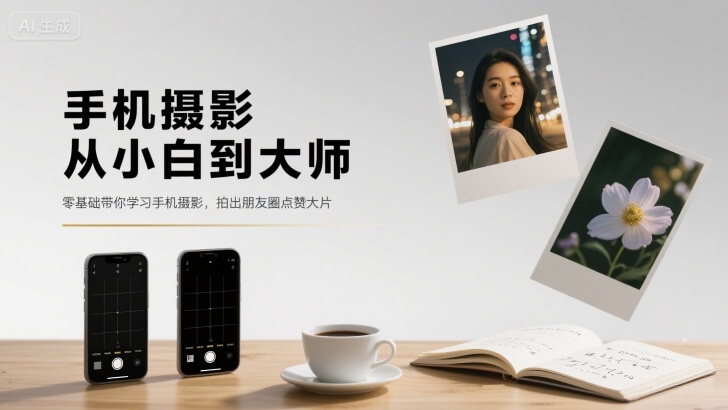 手机摄影从小白到大师，零基础带你学习手机摄影，拍出朋友圈点赞大片-出门会