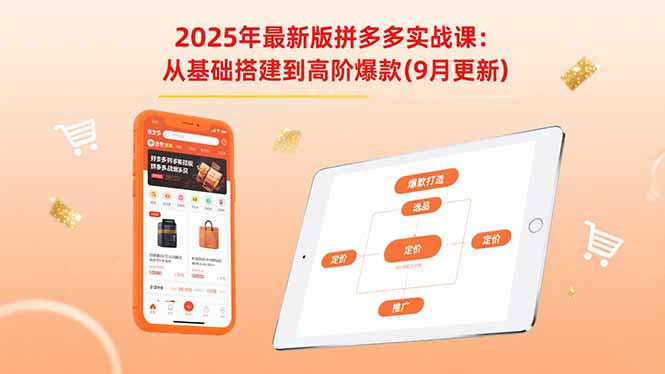 2025年最新版拼多多实战课：从基础搭建到高阶爆款(9月更新-出门会