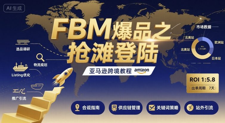 FBM爆品之抢滩登陆-亚马逊跨境教程-出门会