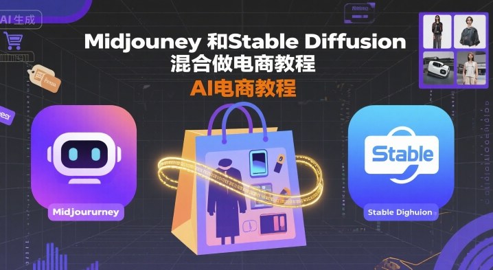 Midjourney和Stable Diffusion混合做电商教程-ai电商教程-出门会