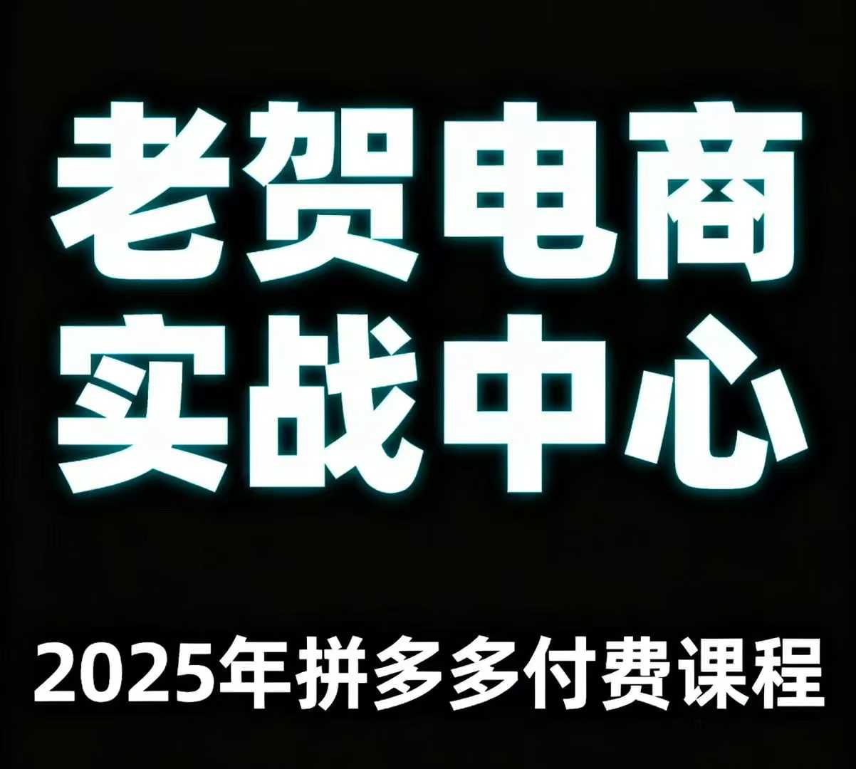 老贺电商2025年拼多多付费课程，用通俗易懂的方法告诉你多多怎么玩-出门会